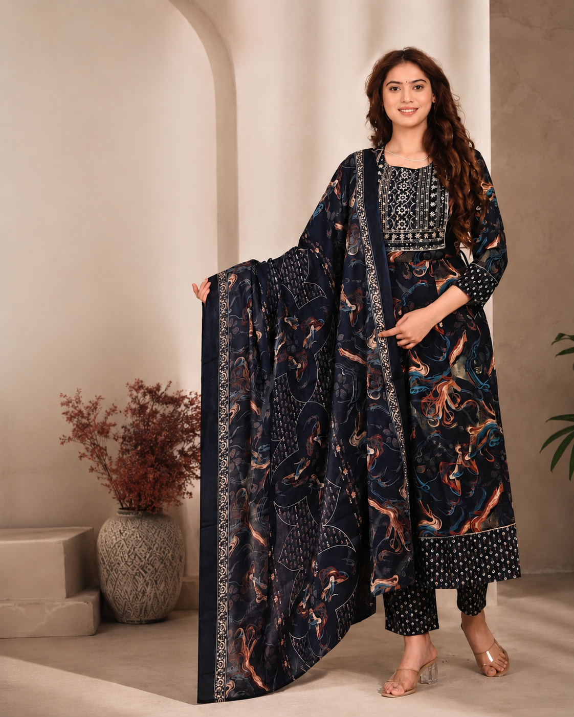 Celestial Navy Ethnic Set